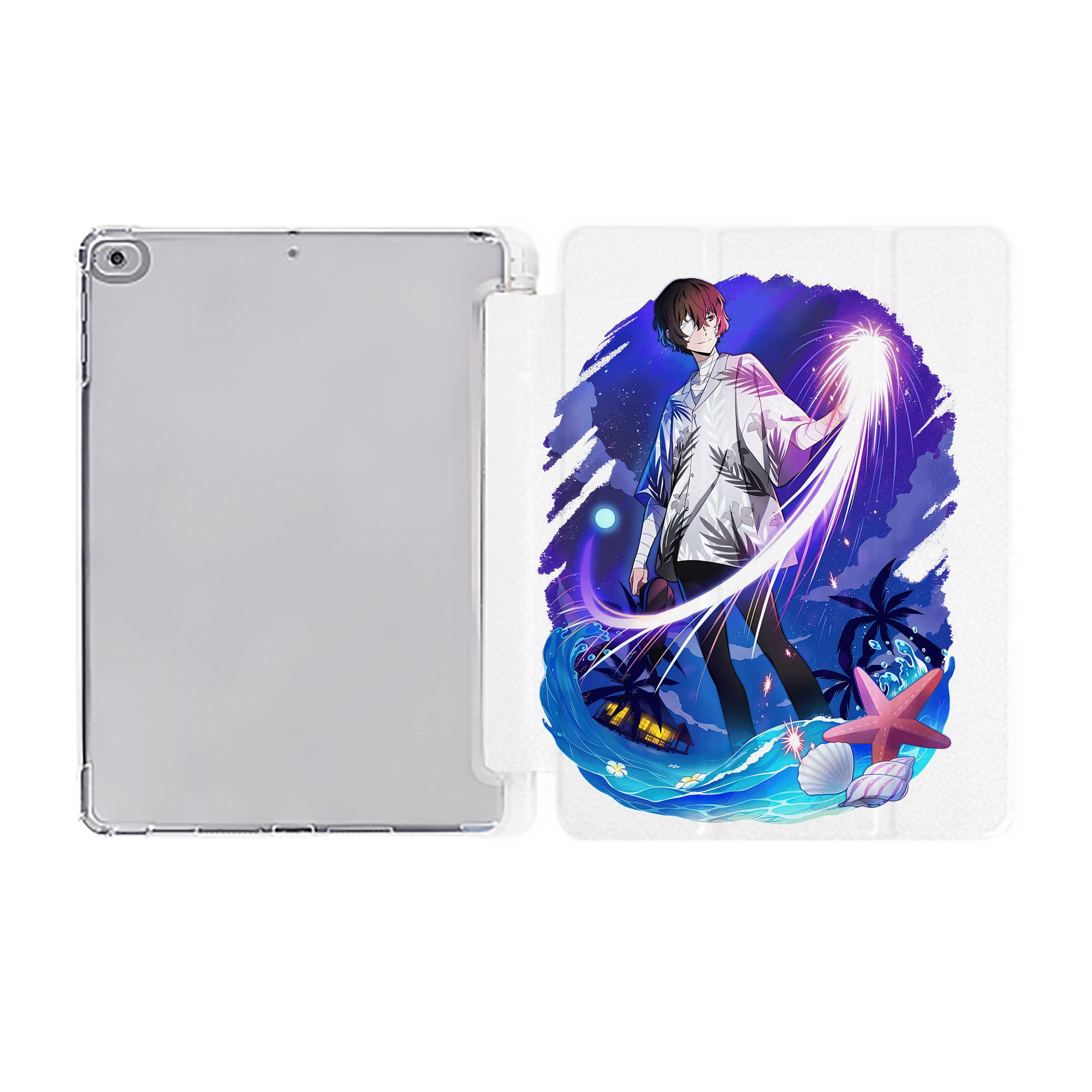 （画像用） 文豪ストレイドッグス Bungo Stray Dogs IPad ケース ペン収納付き 三つ折りスタンド PUレザー×シリコン 対応機種9.5/10.5/10.9インチ
